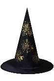 CAPPELLO HALLOWEEN STREGA FANTASIA RAGNATELA ORO